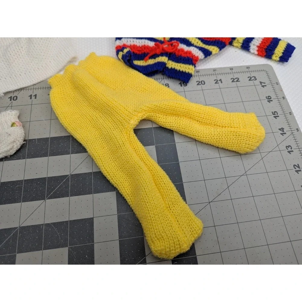 Knit‎ Doll Outfit Sweater Tights Booties Lot Vintage